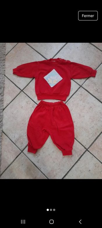🚼 ens survêtements bébé 6mois coton sweat