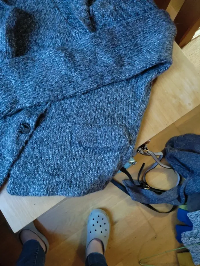 Gilet gris chiné grain de malice - photo numéro 4