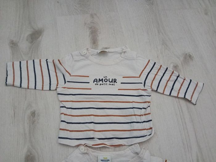 Lot de 2 tee-shirt manche longue 3 mois - photo numéro 4