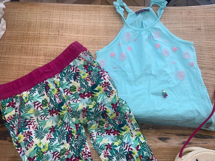 Ensemble été sergent major 7 8 ans pantalon débardeur pantalon sac à main neuf barrette à cheveux - photo numéro 3