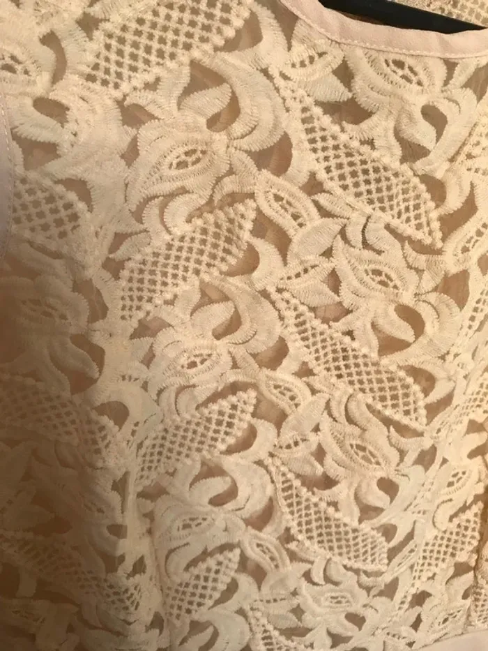 Robe Shein beige nude dentelle t.M comme neuve - photo numéro 3