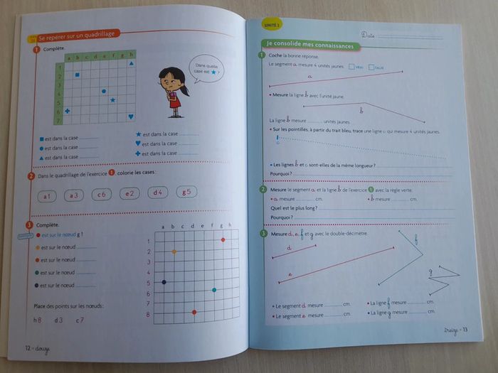 Cahier de Géométrie Longueurs Cap Maths CE1 neuf - photo numéro 3