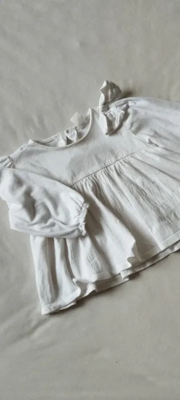 Blouse nœud crème 18 MOIS