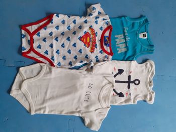 Lot de 4 body manches courtes, 3mois