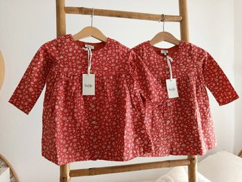 100Lot de deux robes Terracotta 12 mois Natalys Paris neuves