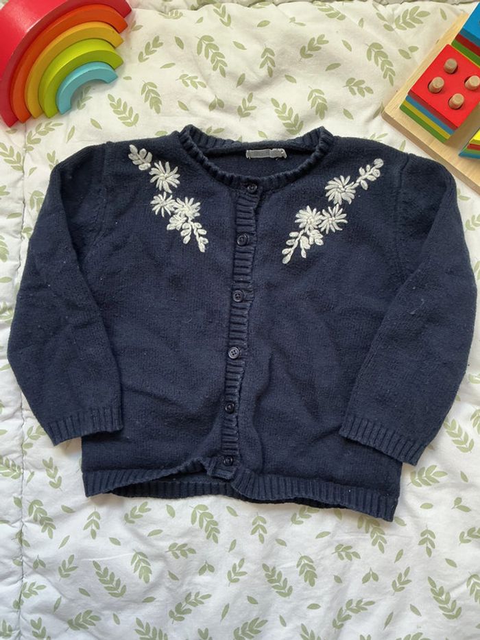 gilet marine avec broderie 36 mois bout'chou - photo numéro 3