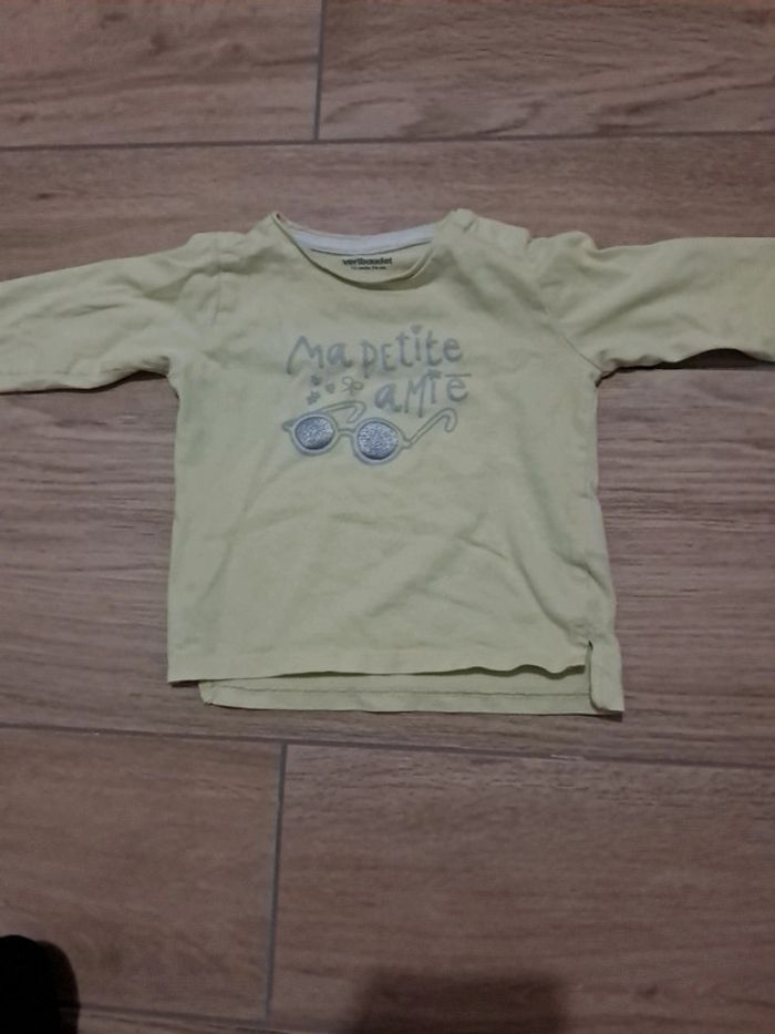 Haut manches longues vertbaudet 12 mois