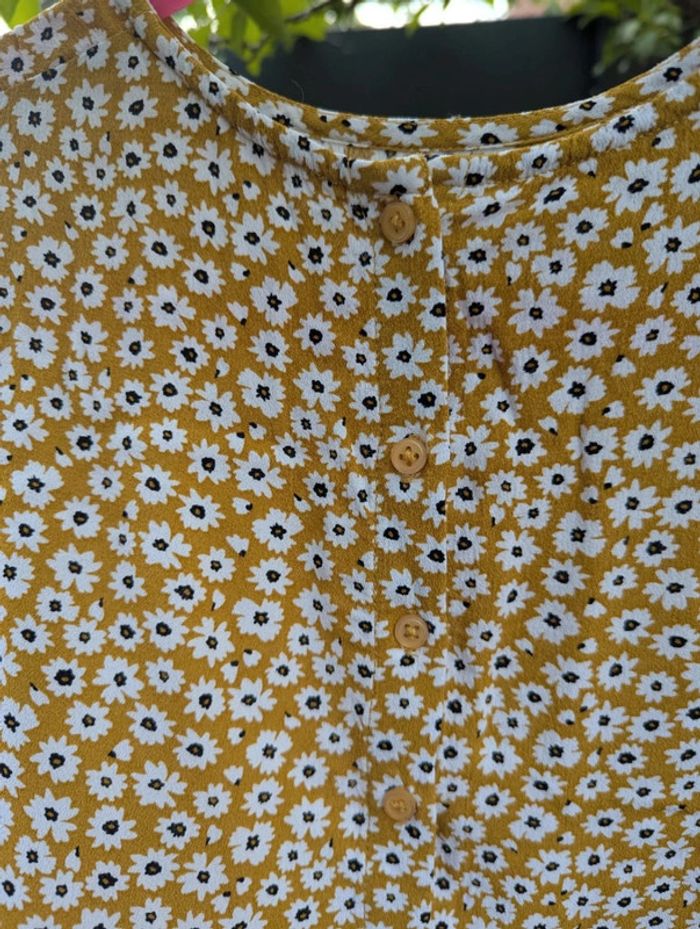 Robe fluide fleurie moutarde Monoprix kids 8 ans - photo numéro 4