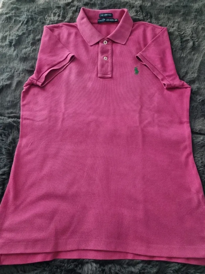 Polo manche courte Ralph Lauren Rose, M/38 Femmes - photo numéro 2