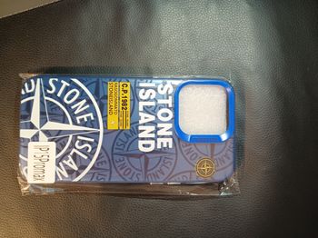 Coque stone island bleu ip15 pro max