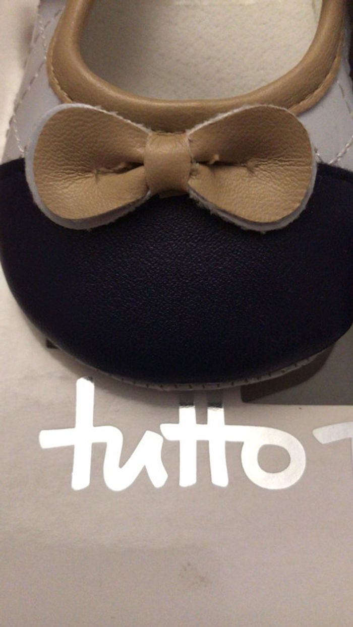 Ballerines Tutto piccolo bleu blanc beige - photo numéro 2