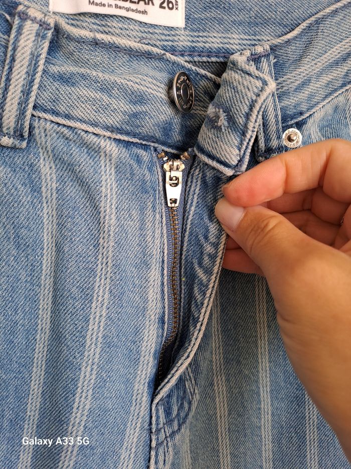 Jean rayé taille haute taille 36 - photo numéro 3