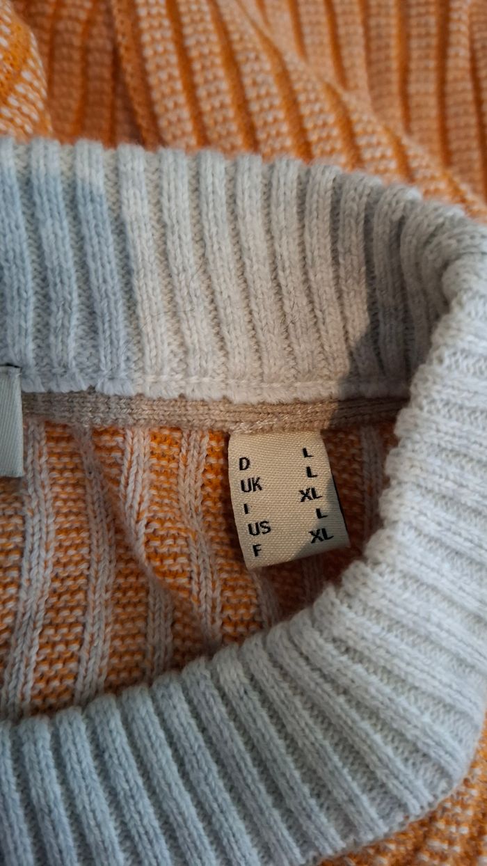 Pull maille côtelée orange gris Esprit - photo numéro 9