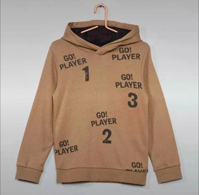 Sweat a capuche kaki Kiabi 6 ans - photo numéro 2