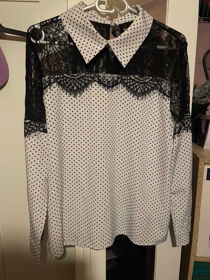 Chemise femme détail dentelle - photo numéro 3