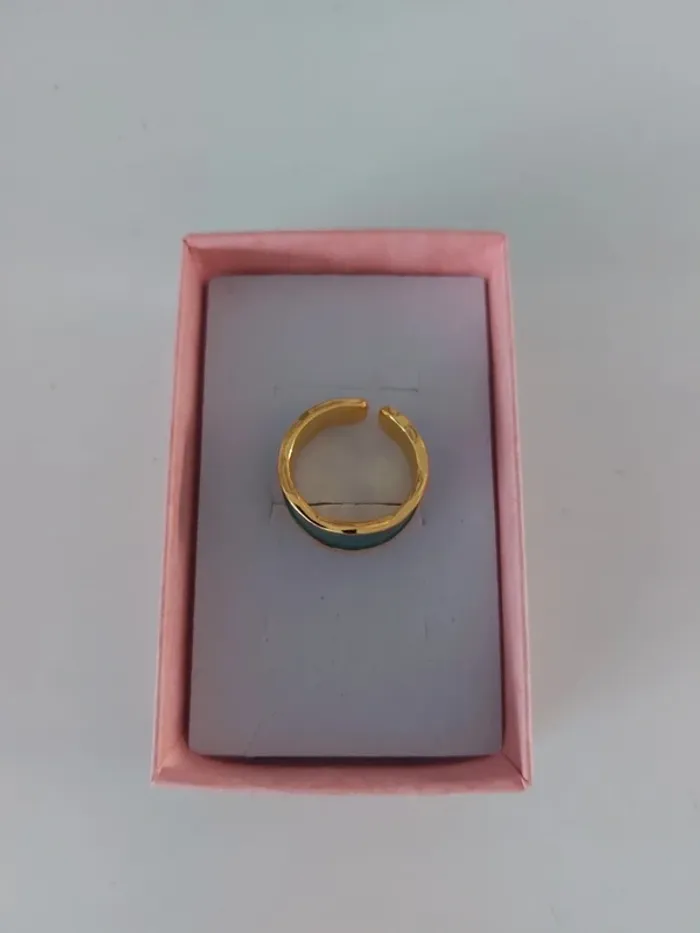 💚 Bague fantaisie imitation céramique verte - photo numéro 2