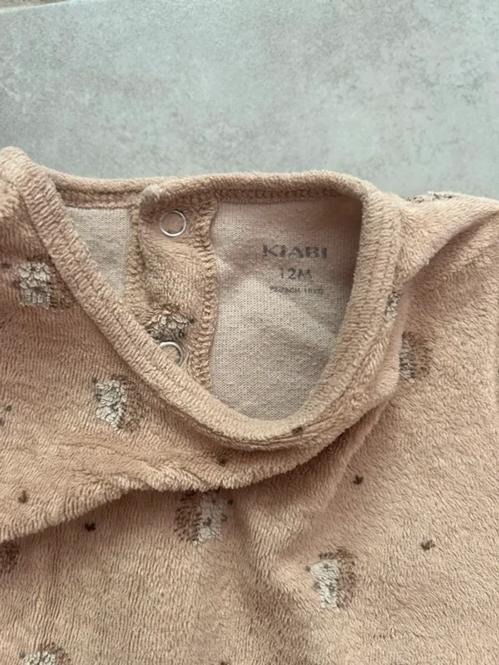 Pyjama beige Kiabi taille 12 mois - photo numéro 3
