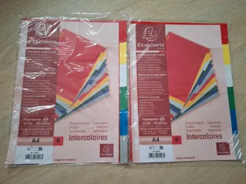 Intercalaires en plastique