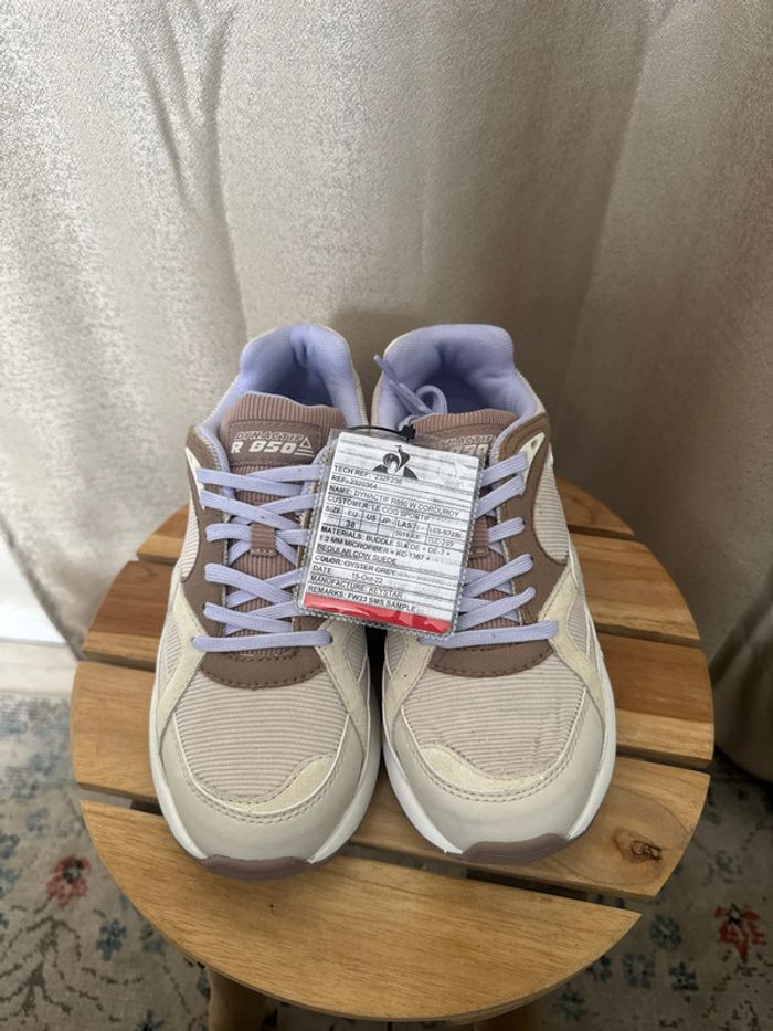 Baskets Le Coq Sportif Dynactif R 850 lilas/beige – Taille 38 neuves - photo numéro 2