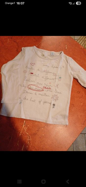 T.shirt bébé taille 24 mois