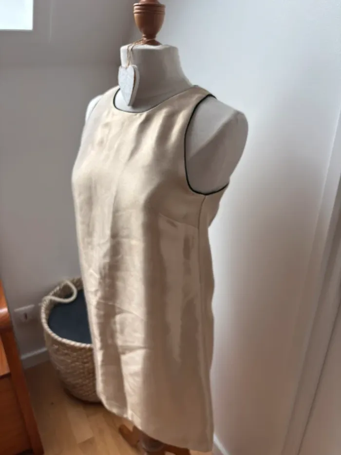 Robe droite dorée irisée - Maje - T40 - photo numéro 3