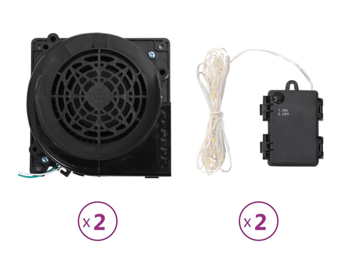 Neuf 500cm Famille de Bonhommes de neige gonflable avec LED's - photo numéro 6