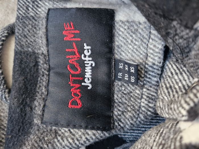 Vestes chemises XS Jennyfer Noir gris blanc à carreaux - photo numéro 2