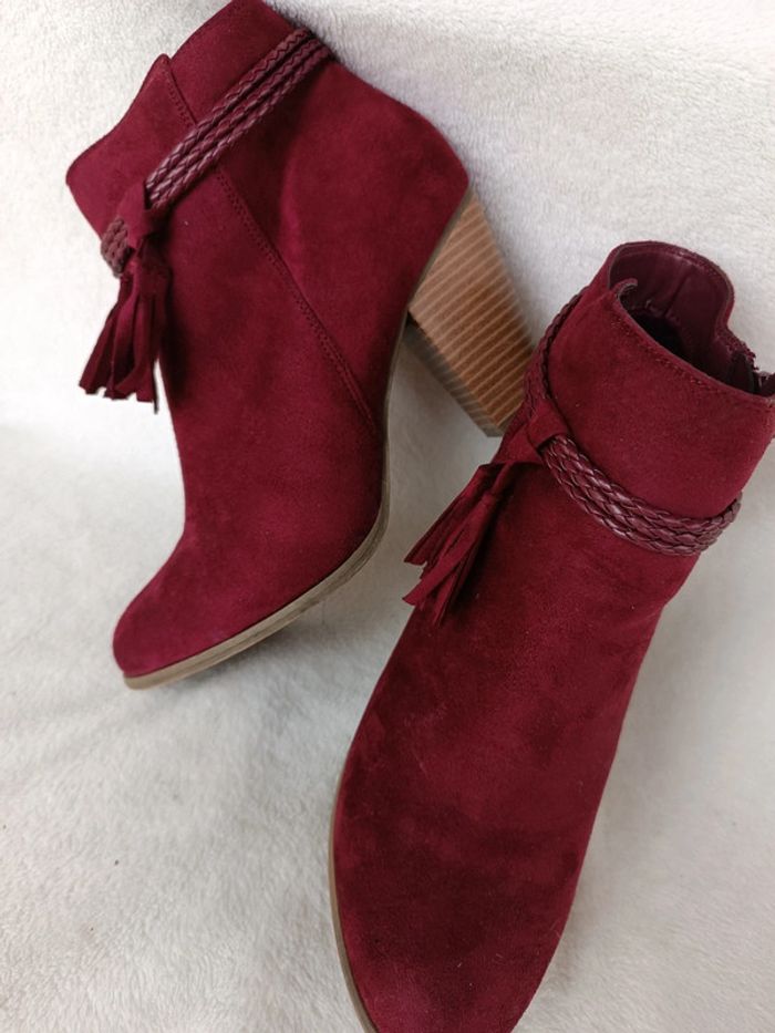 Bottines bordeaux - photo numéro 2
