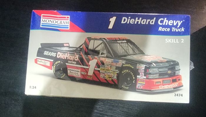 maquette chevy race truck #1 diehard nascar monogram (scellée) - photo numéro 5