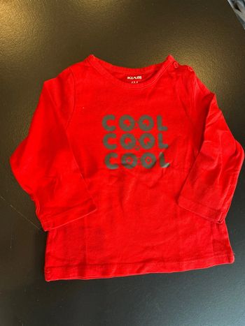 Teeshirt manche longue rouge