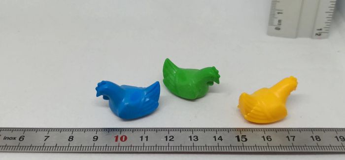 3 poules colorées jaune verte bleue playmobil - photo numéro 2