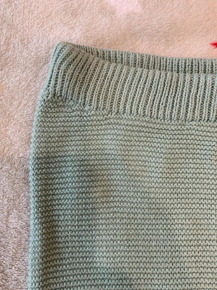 Ensemble Naissance 3 Pièces Point Mousse Vertbaudet Vert D’Eau 1 An - photo numéro 8