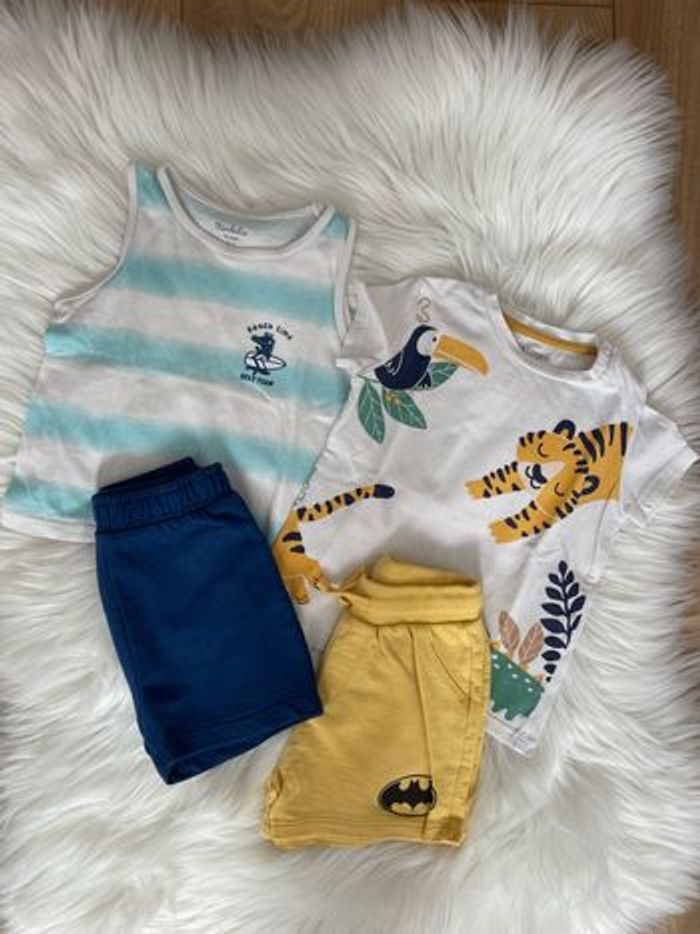 Lot de 2 ensembles d’été bébé garçon 18 mois