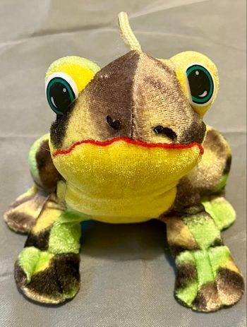 Grenouille en peluche colorée - Très bon état