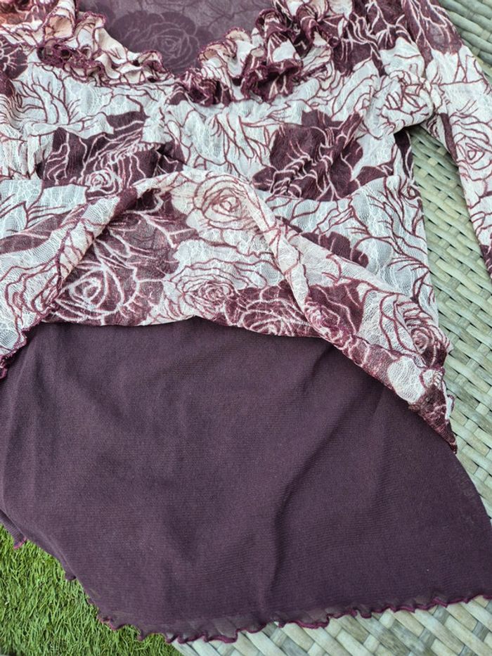 Chemisier / blouse imprimé à manches 3/4 T. 40/42 - photo numéro 6