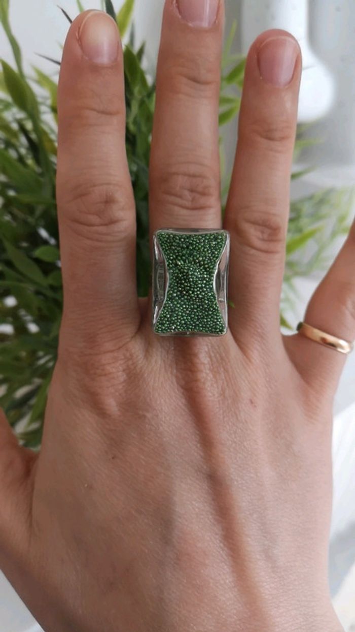 Bague bulle microbilles