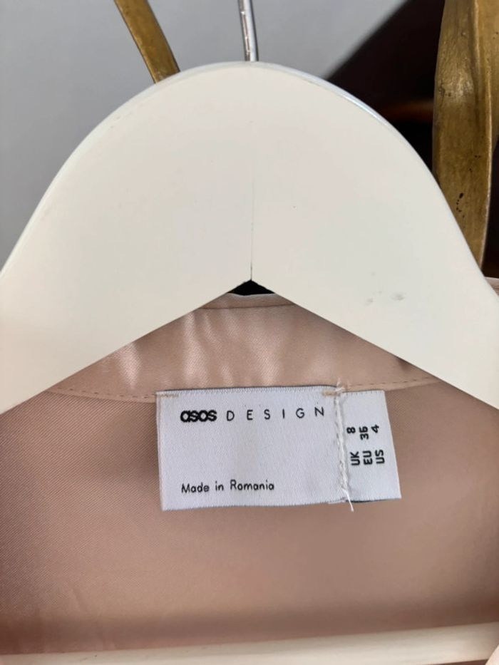 Longue robe chemise satinée asos - photo numéro 3