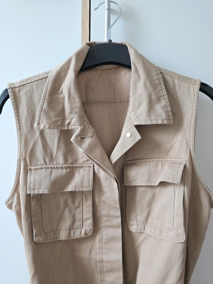 Veste sans manches beige - photo numéro 2