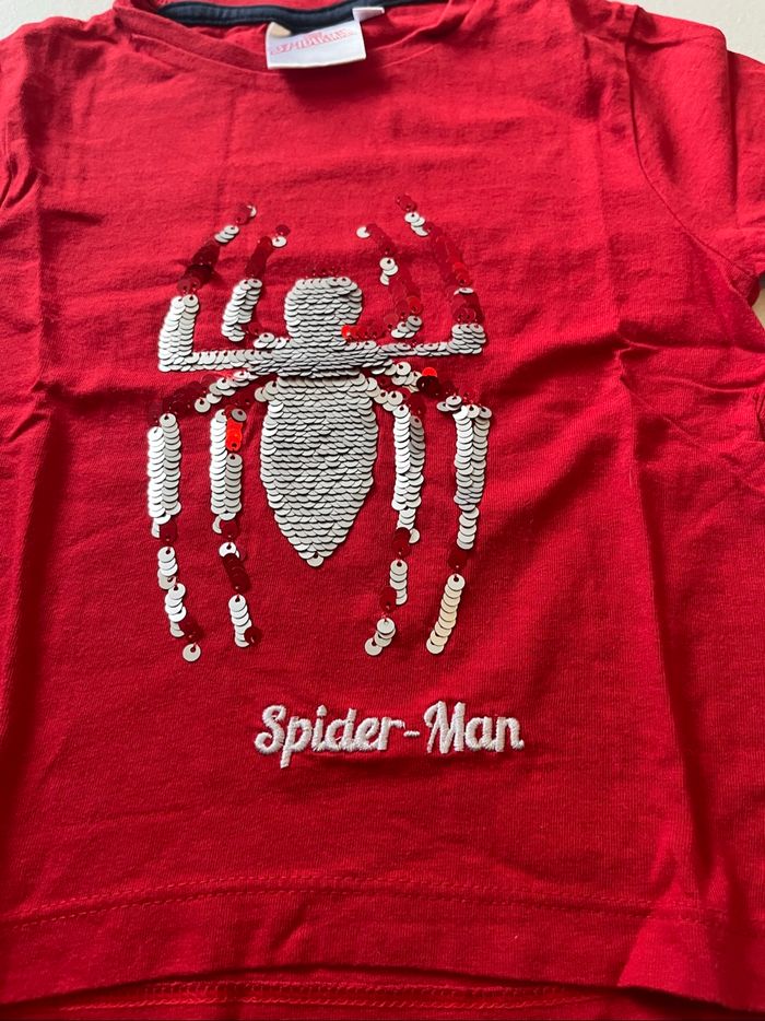 Tee shirt à sequins Spiderman 3 ans - photo numéro 2