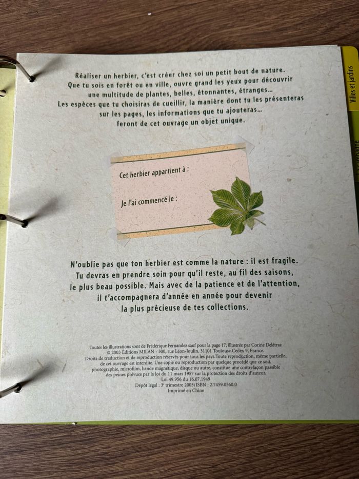 Mon herbier au fil des saisons James Gourier Milan jeunesse - photo numéro 4