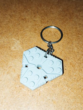 Porte-clés Lego gris