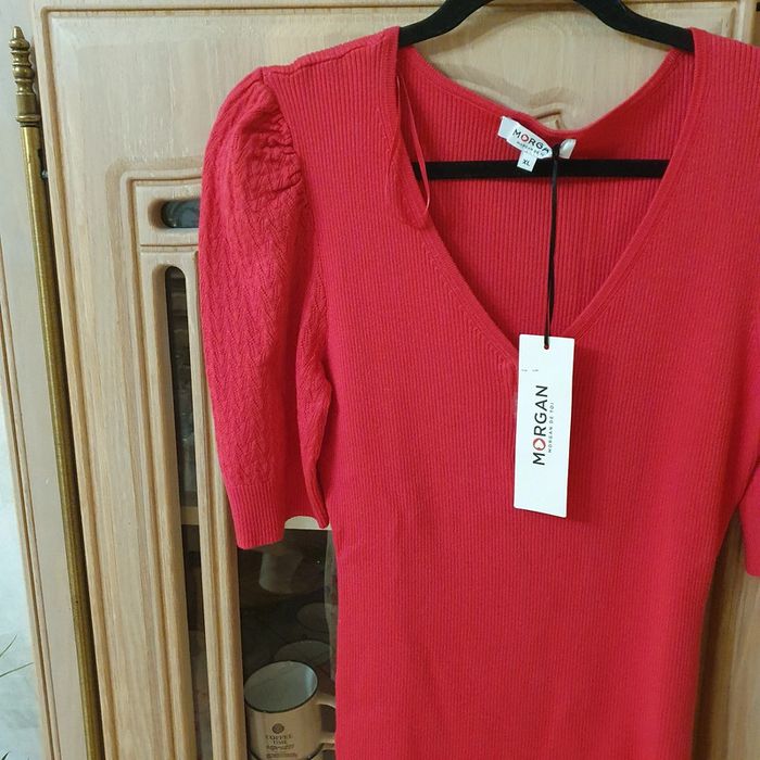 Magnifique haut femme Couleur framboise grenadine Taille XL Morgan - photo numéro 7
