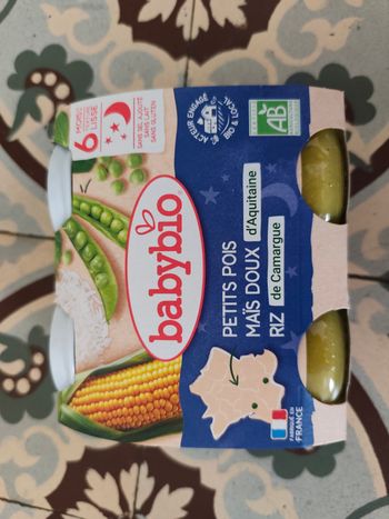 Babybio petit pois mais riz
