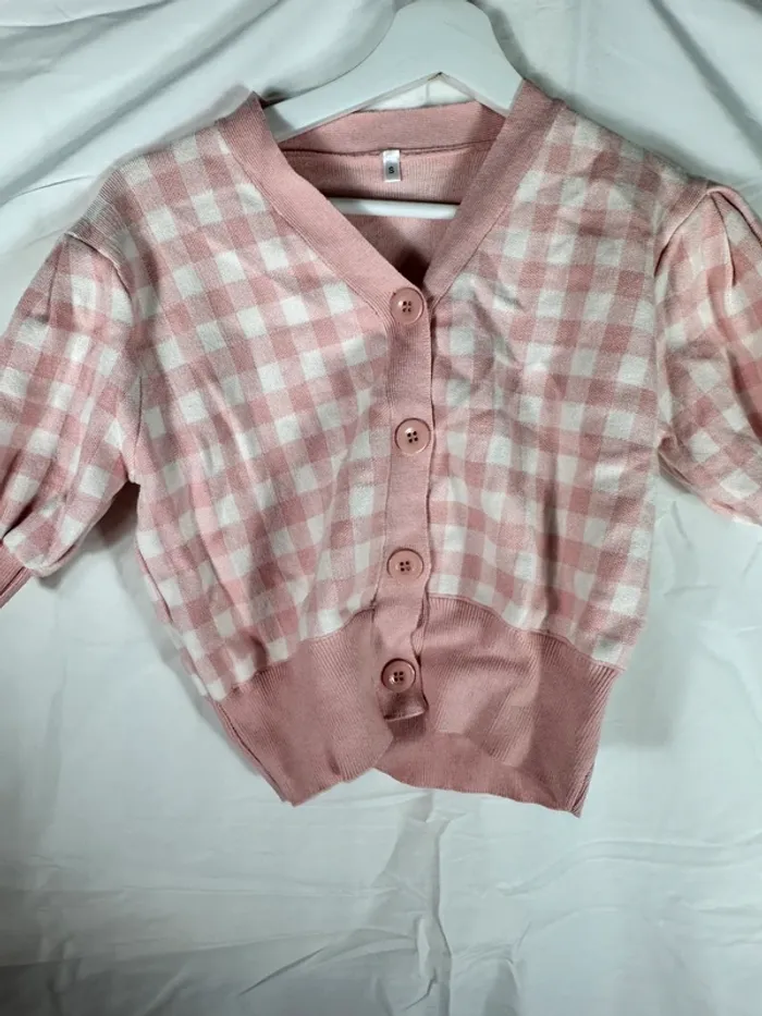 Pull manche courte rose YesStyle