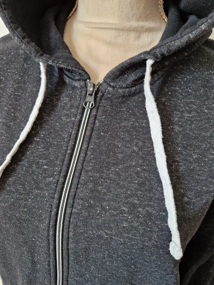 Veste pull sweat a capuche gris gemo taille M - photo numéro 2