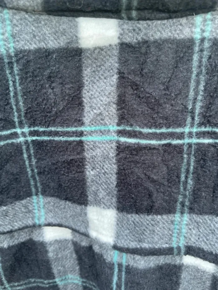 Stillwater Lumberjack Flannel Plaid Polaire shirt chemise grey black blue white Mens XL - photo numéro 10