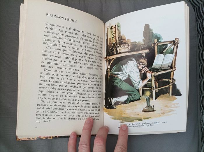 Livre "Robinson Crusoé" vintage comme neuf - photo numéro 6