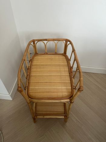 Table langer poupée rotin