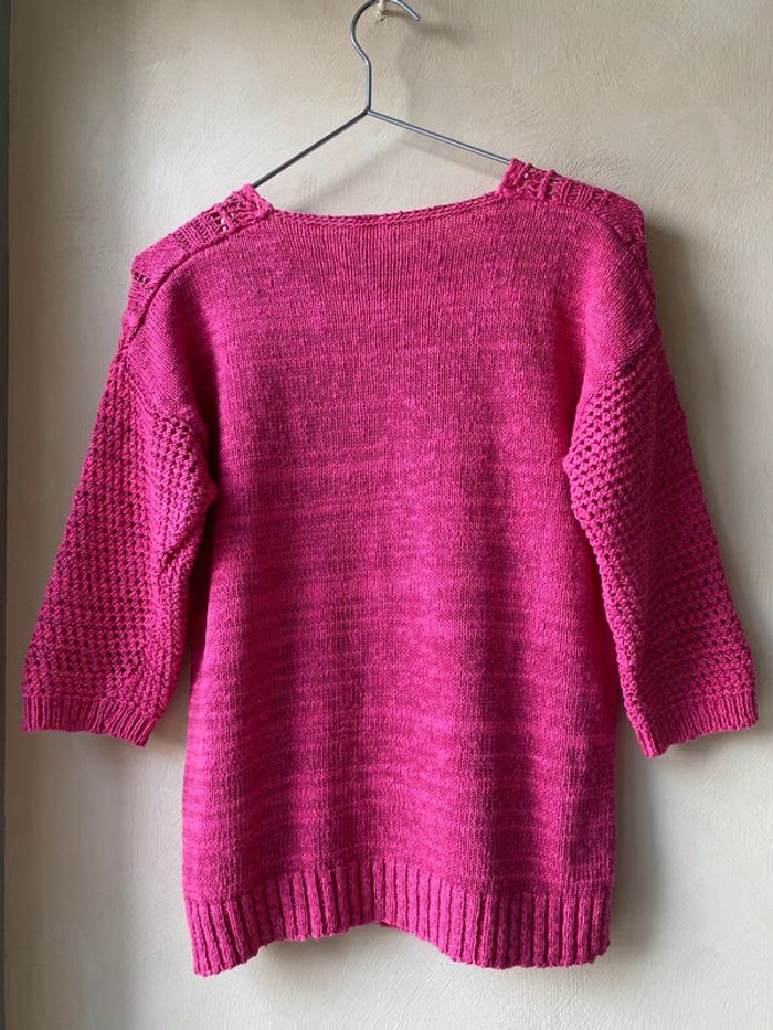 Pull ajouré rose Sateen S - photo numéro 5