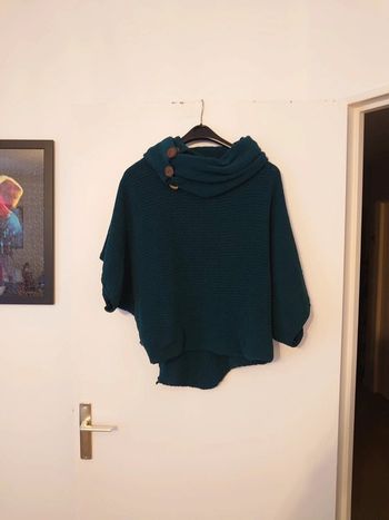 Poncho vert émeraude